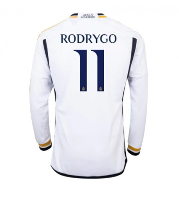 Real Madrid Rodrygo Goes #11 Koszulka Podstawowych 2023-24 Długi Rękaw